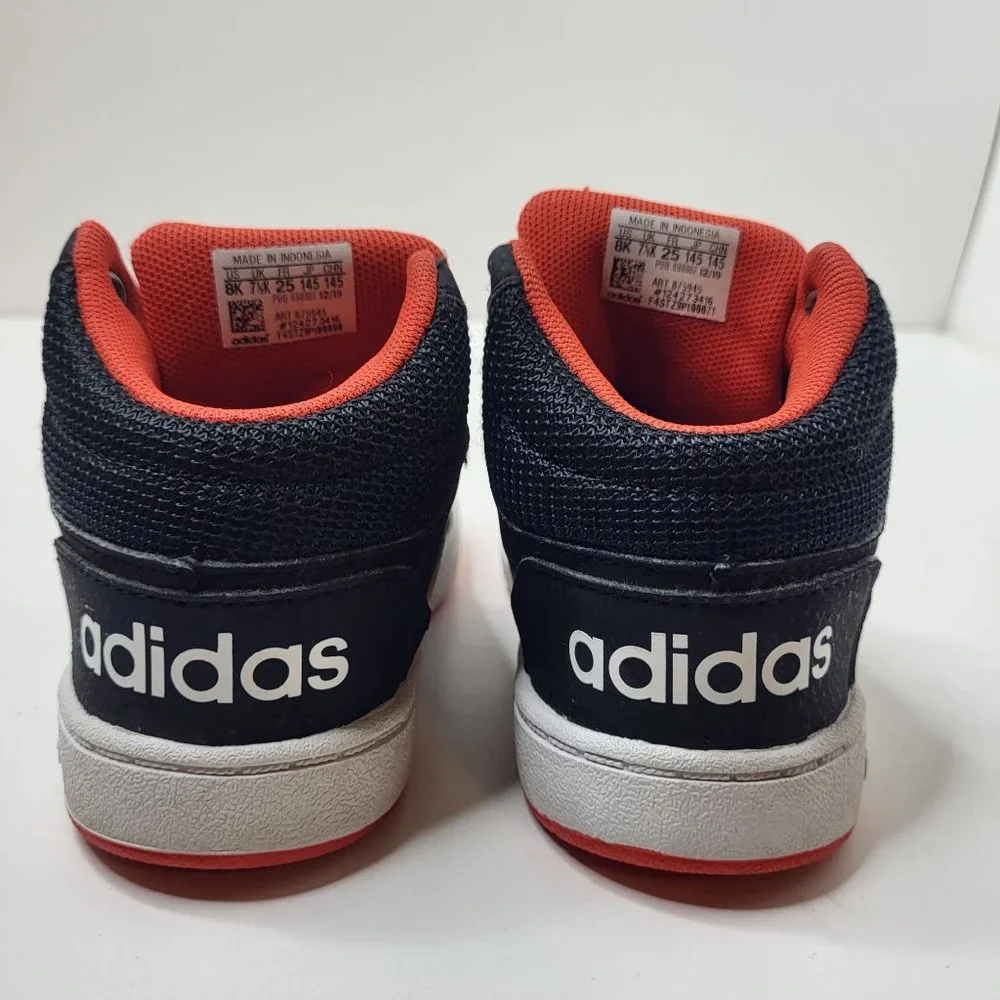 ADIDAS KIDS BLACK/WHITE HOOK & LOOP PBB 698007 SNEAKERS TODDLER SIZE 8K‎